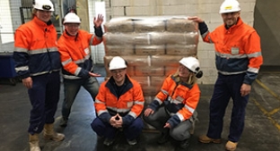 Trial samples of CLARIA® G will soon be available Koog team with pallet of new CLARIA G