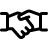 handshake icon black partnership handshake